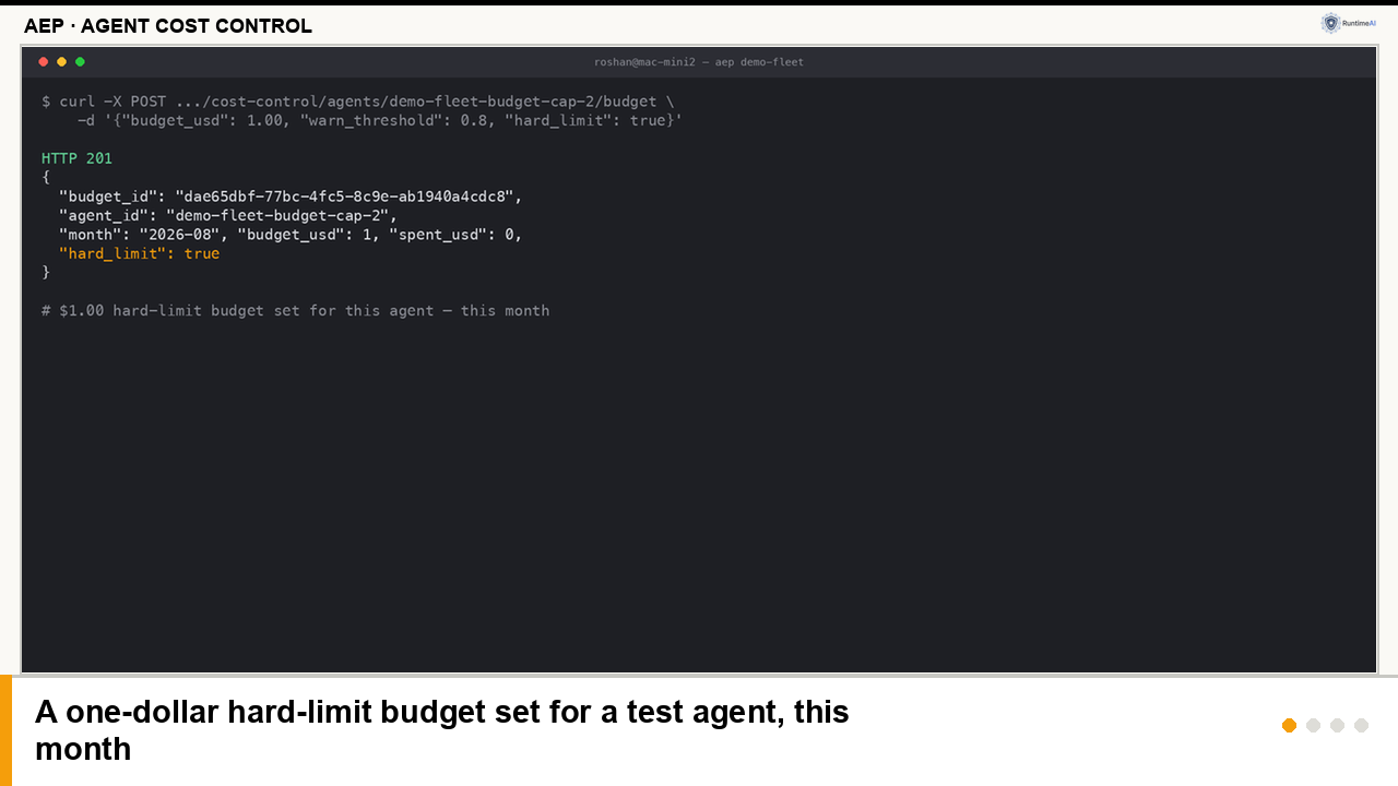 Agent Cost Control