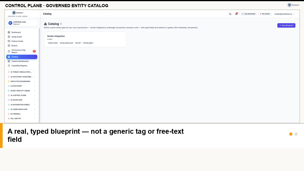 Governed Entity Catalog