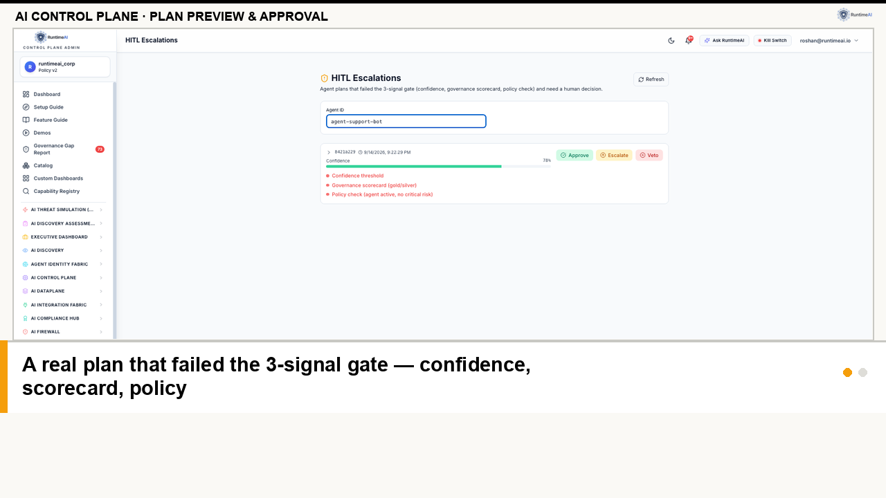 Agent Plan Preview & Approval